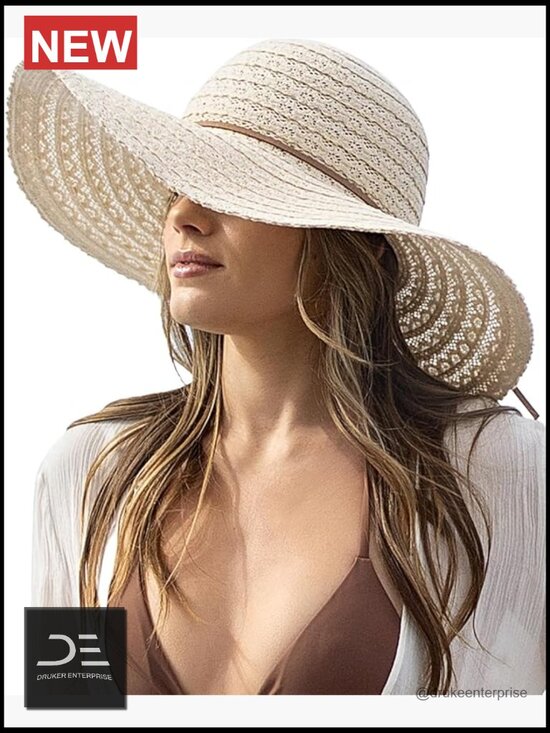 Women Floppy Sun Hat with Wide Brim Packable Foldable Travel Accessories main image 7